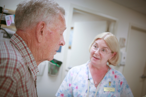 nurse with patient